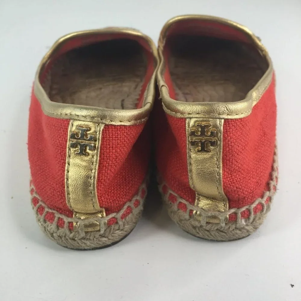 Tory Burch Coconut Linen Espadrille Flats Size 6